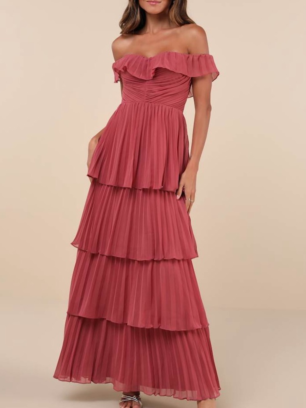 NWT LULUS rusty rose pink maxi dress XL